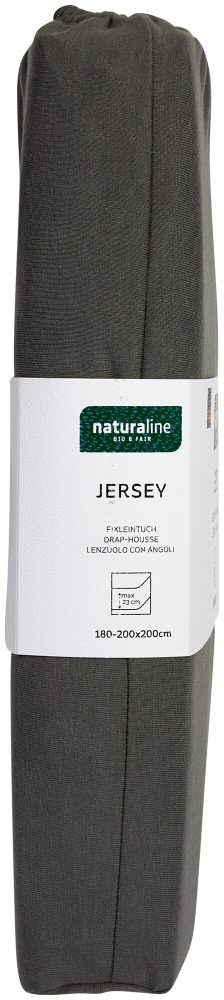 Naturaline Textil Bio Fixl. Jersey 180x200 anthrazit