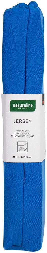 Naturaline Textil Bio Fixl. Jersey 90x200 royalblau