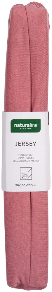 Naturaline Textil Bio Fixl. Jersey 90x200 rosa