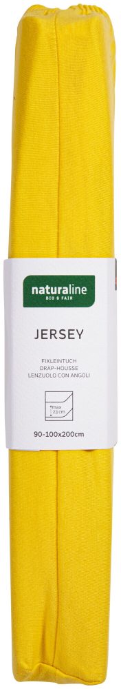 Naturaline Textil Bio Fixl. Jersey 90x200 gelb