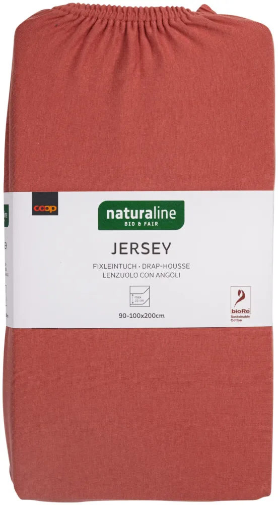 Naturaline Textil Bio Fixl. Jersey 90x200 altrosa
