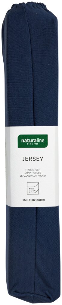 Naturaline Textil Bio Fixl. Jersey 160x200 marinenblau