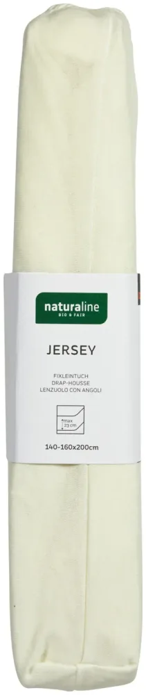 Naturaline Textil Bio Fixl. Jersey 160x200 offwhite