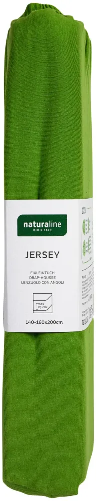 Naturaline Textil Bio Fixl. Jersey 160x200 kiwi