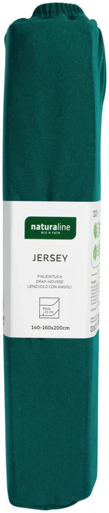 Naturaline Textil Bio Fixl. Jersey 160x200 petrol