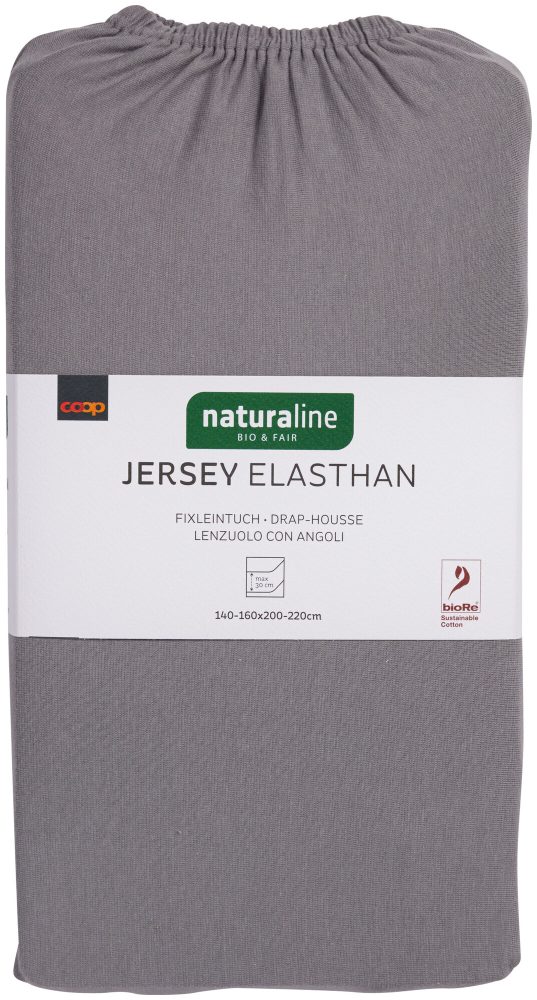 Naturaline Textil Bio Fixl. Jersey EA 160x200 grau