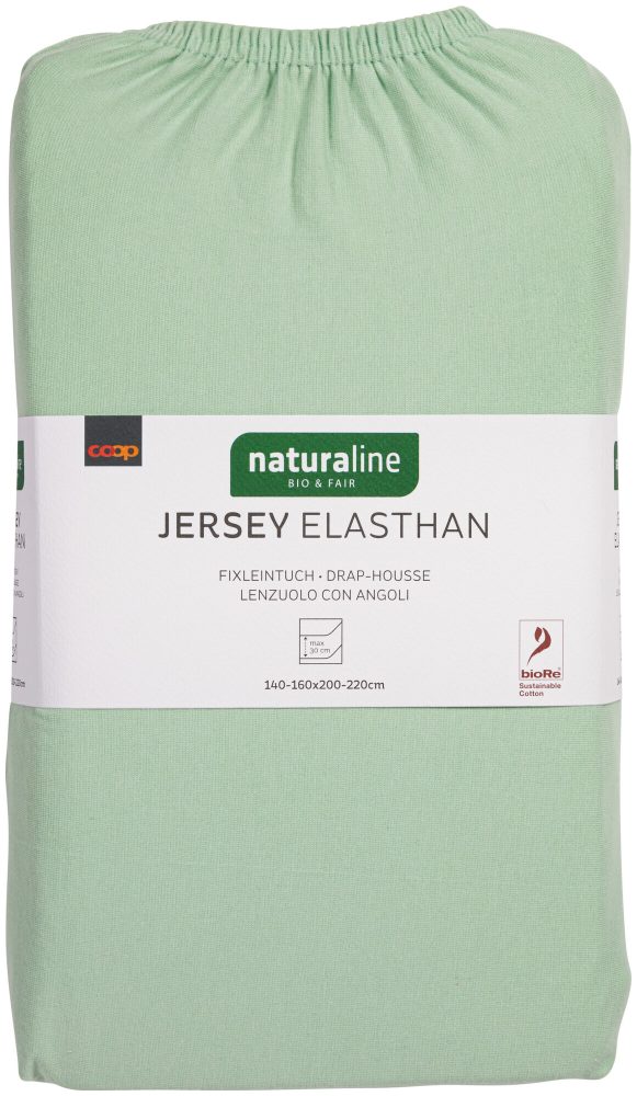 Naturaline Textil Bio Fixl. Jersey EA 160x200 lindengrün