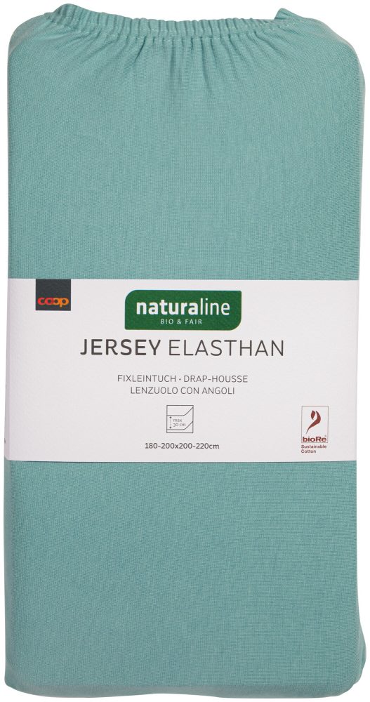 Naturaline Textil Bio Fixl. Jersey EA 180x200 petrol