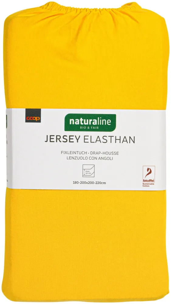 Naturaline Textil Bio Fixl. Jersey EA 180x200 gelb