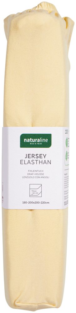 Naturaline Textil Bio Fixl. Jersey EA 180x200 hellgelb