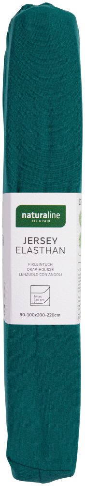 Naturaline Textil Bio Fixl. Jersey EA 90x200 petrol