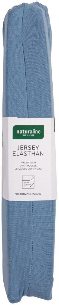 Naturaline Textil Bio Fixl. Jersey EA 90x200 hellblau