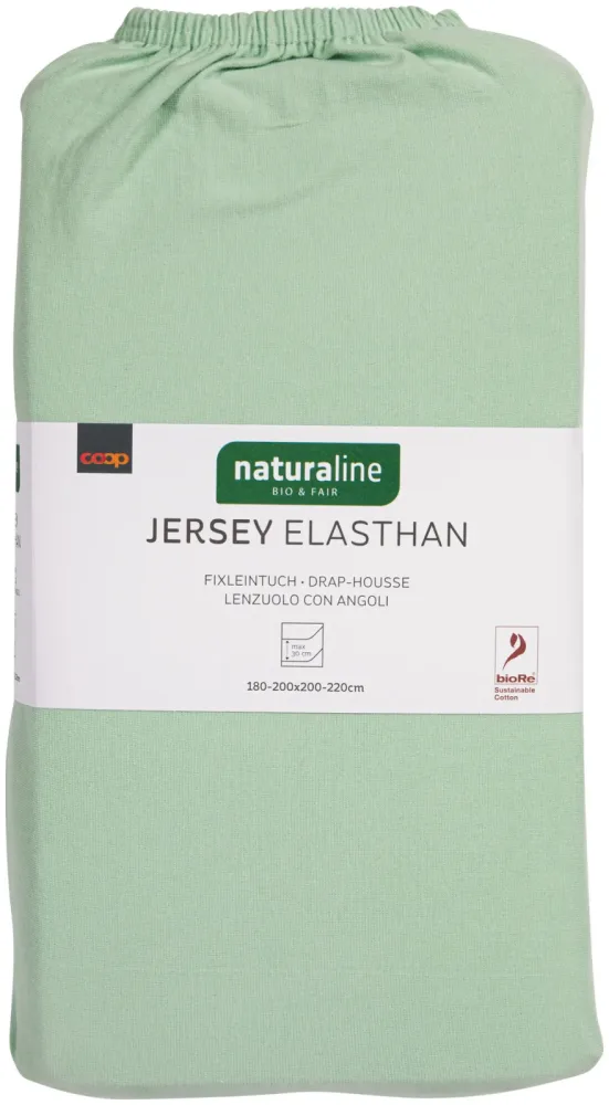 Naturaline Textil Bio Fixl. Jersey EA 180x200 lindengrün