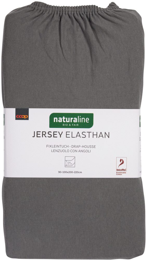 Naturaline Textil Bio Fixl. Jersey EA 90x200 anthrazit