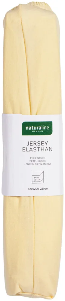 Naturaline Textil Bio Fixl. Jersey EA 120x200 hellgelb