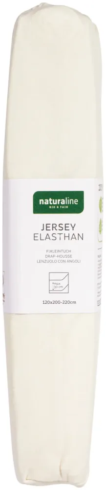 Naturaline Textil Bio Fixl. Jersey EA 120x200 offwhite
