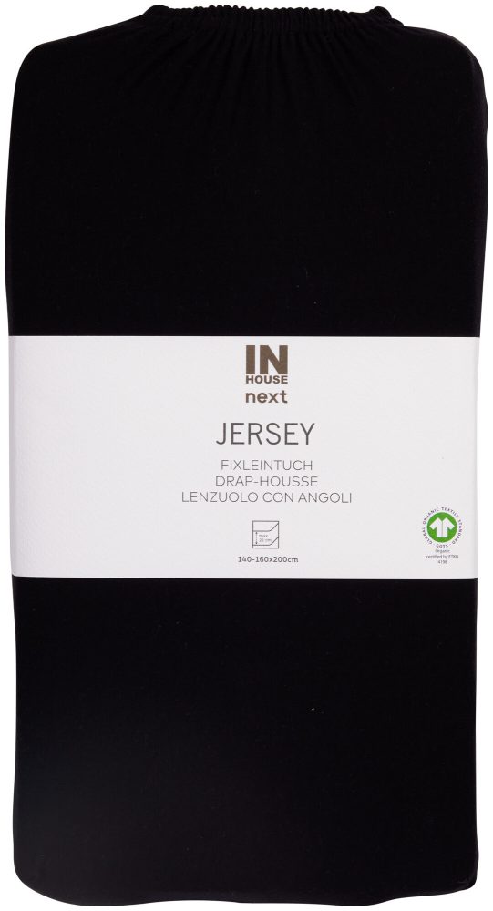Inhouse Fixleintuch Gots Jersey 160x200 marine