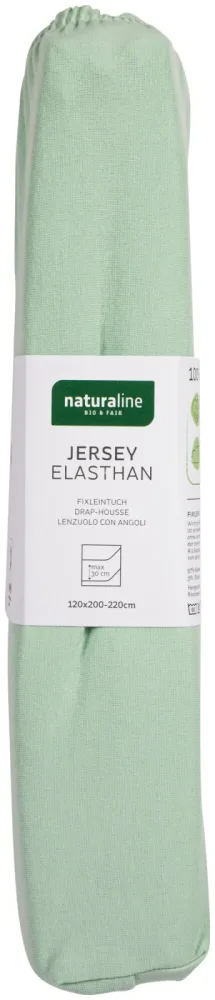 Naturaline Textil Bio Fixl. Jersey EA 120x200 lindengrün
