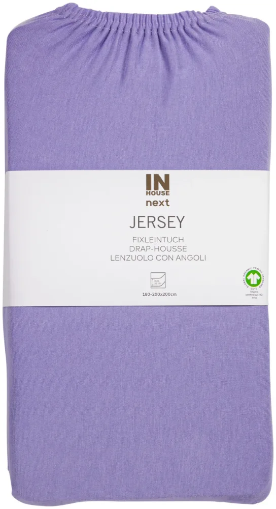 Inhouse Fixleintuch Gots Jersey 180x200 lila
