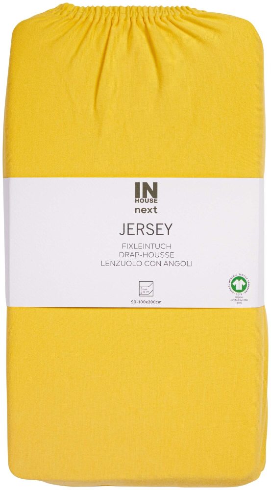 Inhouse Fixleintuch Gots Jersey 90x200 gelb
