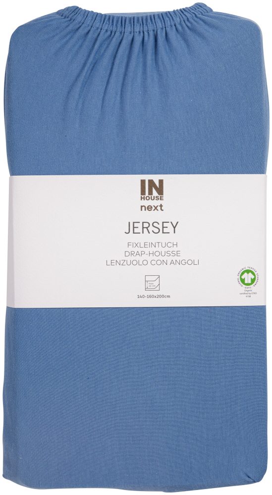 Inhouse Fixleintuch Gots Jersey 160x200 ciel