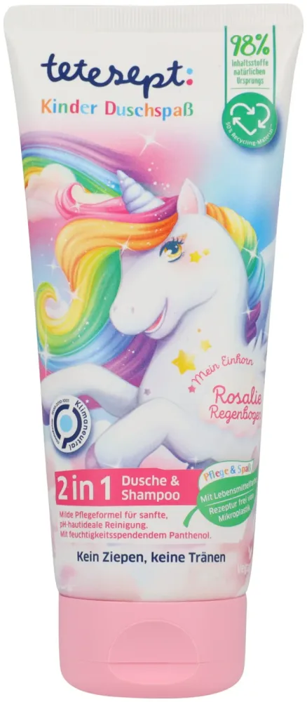 Tetesept Kinder Duschspass 2in1 Dusche & Shampoo Mein EInhorn ab 3+ Jahre
