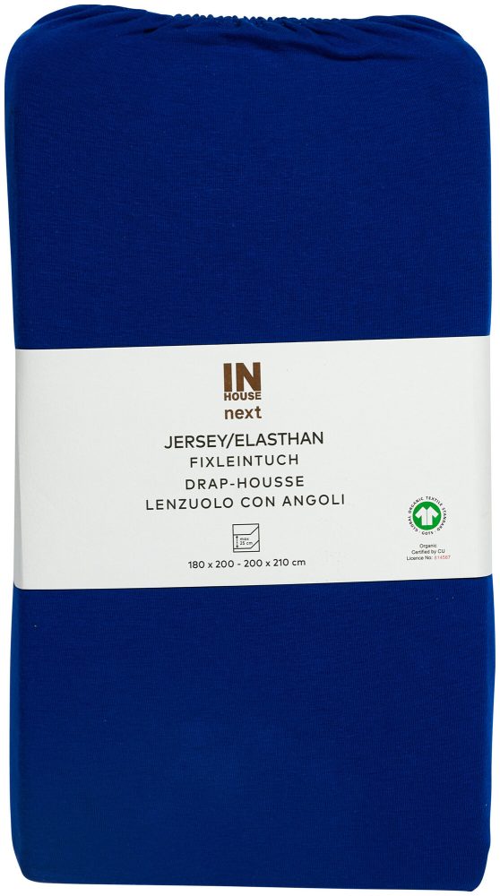 Inhouse Fixleintuch Gots Jersey Elasthan 180x210 grau