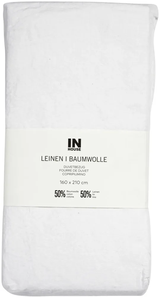 Inhouse Duvet Leinen Fifty-Fifty offwhite 160x210