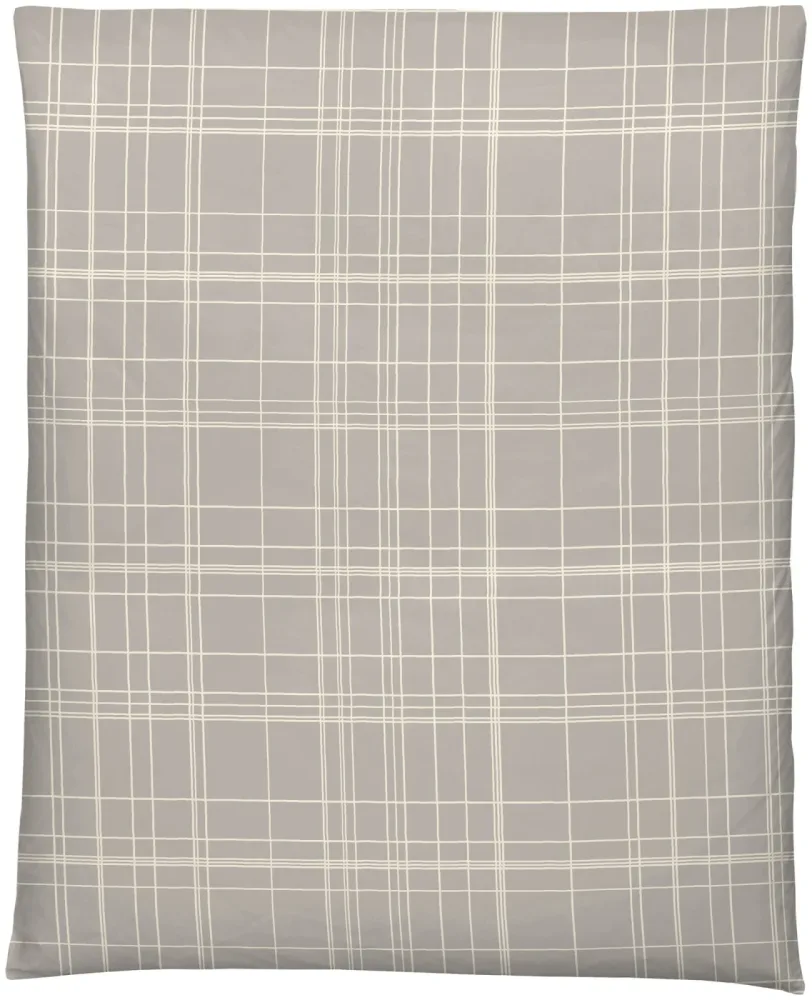 Inhouse Duvet Gots Satin 160x210 Karo sand