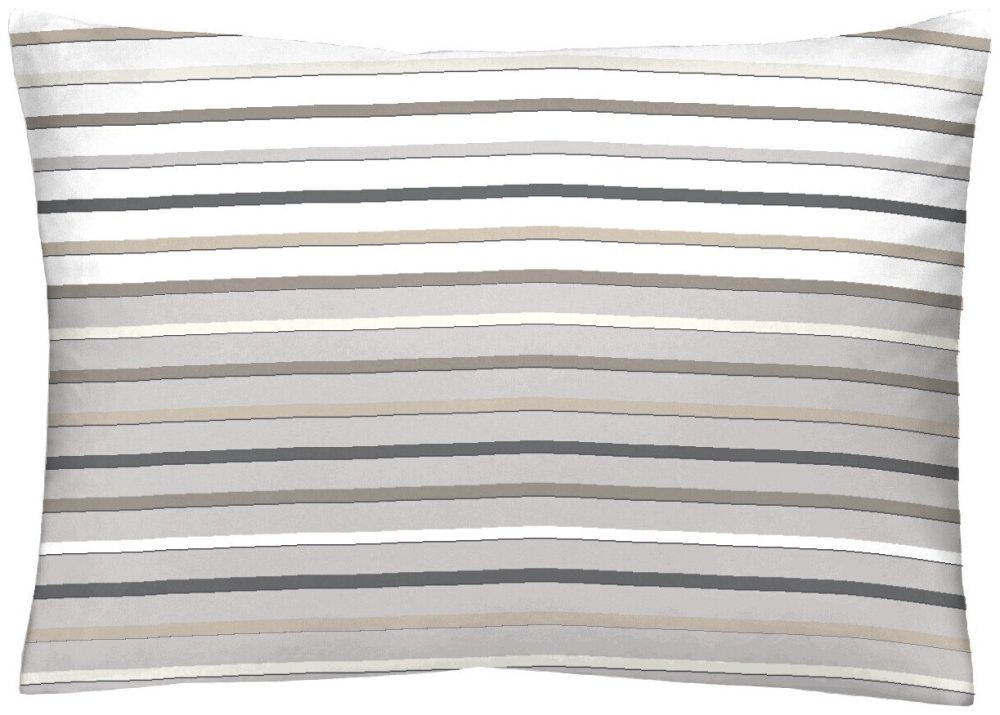 Inhouse Kissen Gots Satin 50x70 Strips grau