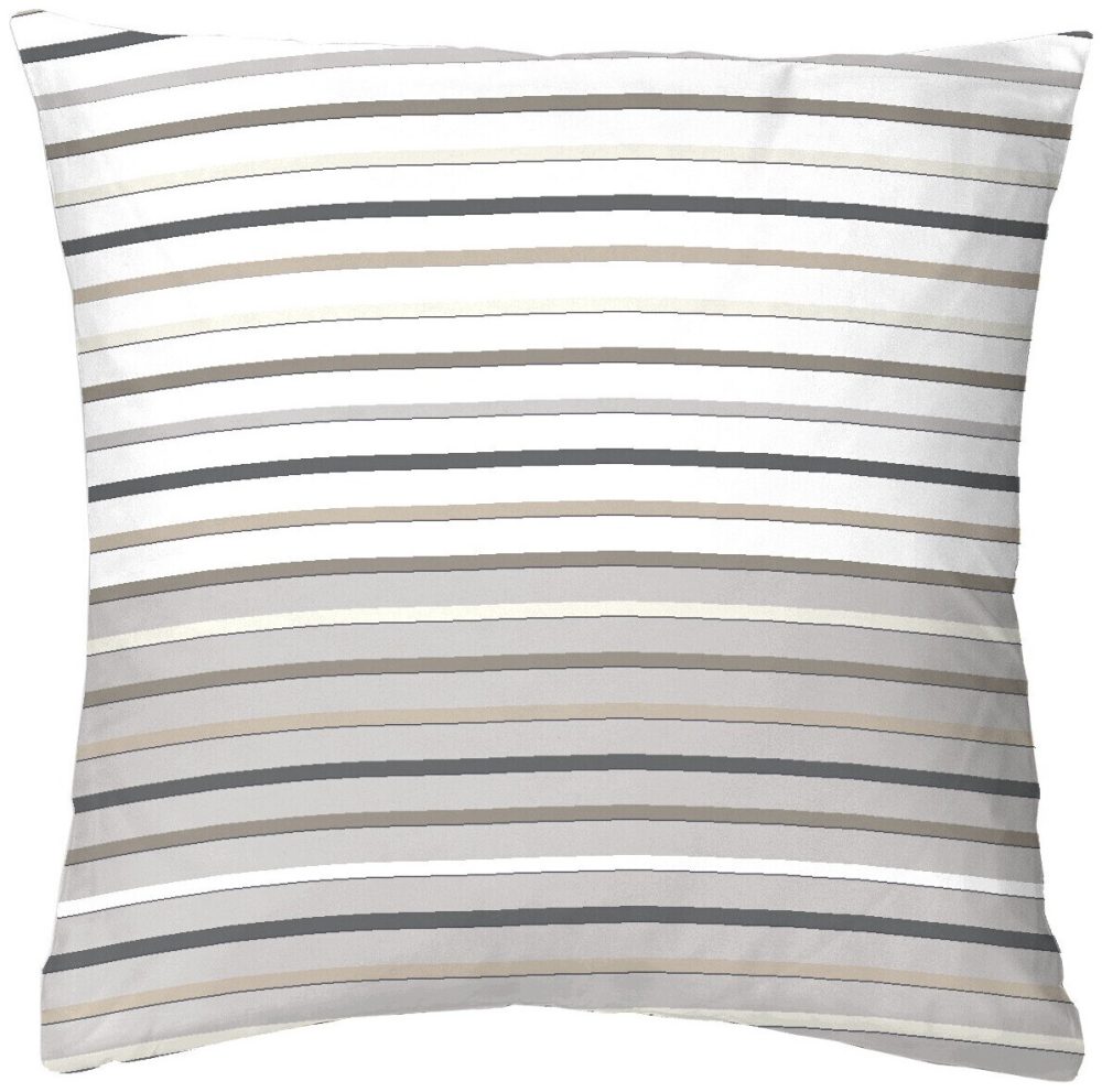 Inhouse Kissen Gots Satin 65x65 Strips grau