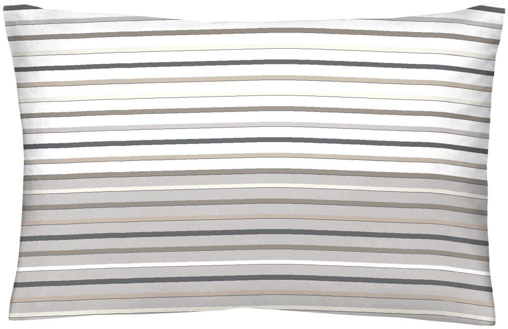 Inhouse Kissen Gots Satin 65x100 Strips grau