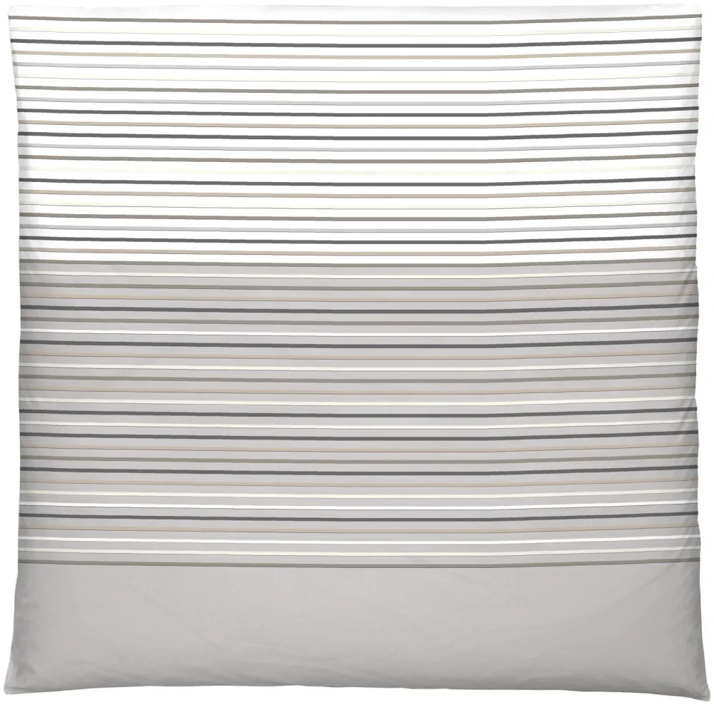 Inhouse Duvet Gots Satin 200x210 Strips grau