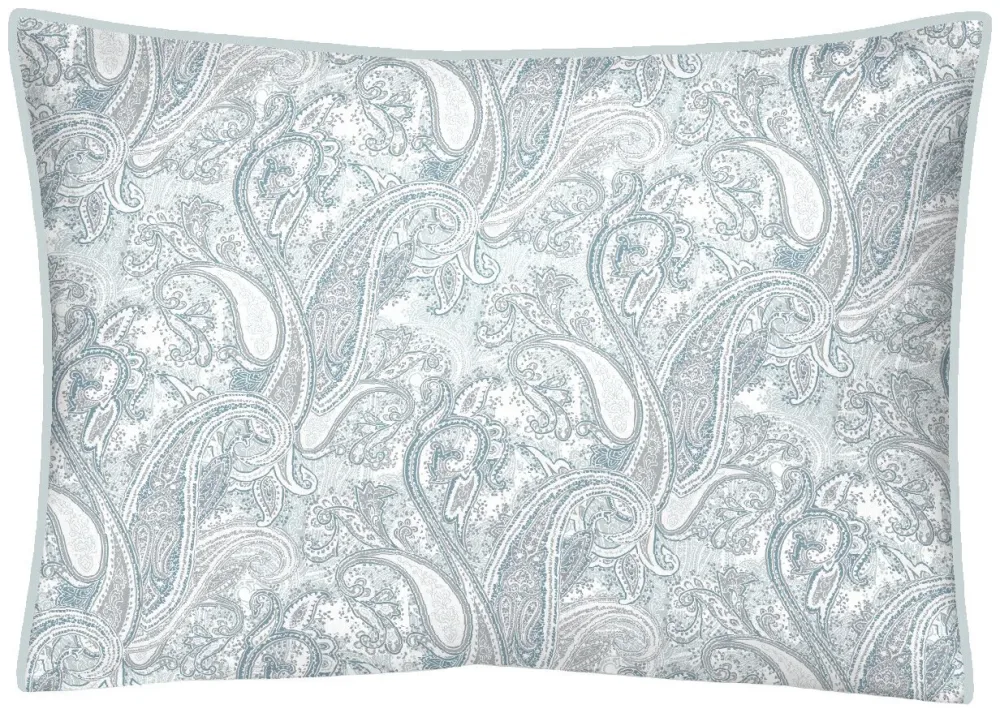 Inhouse Kissen Gots Satin 50x70 Paisley blau