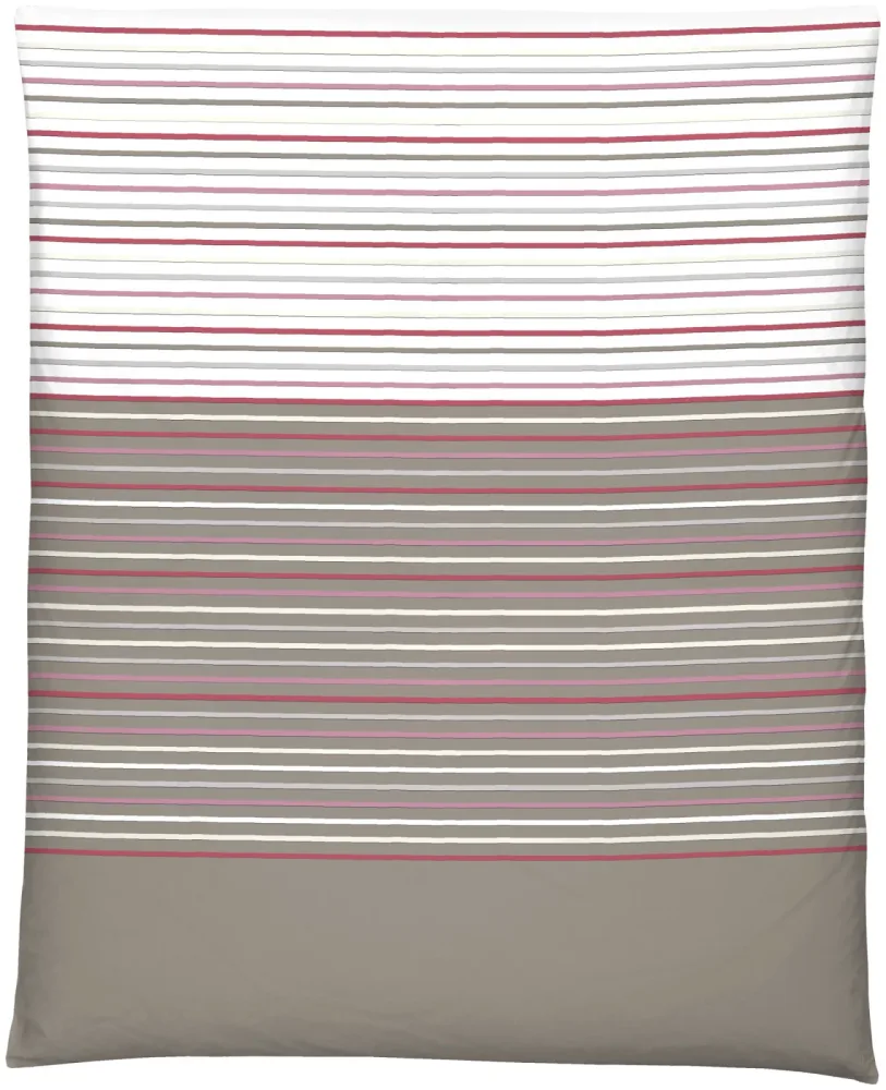 Inhouse Duvet Gots Satin 160x210 Strips taupe