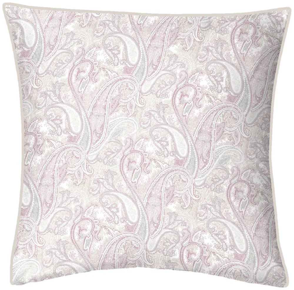 Inhouse Kissen Gots Satin 65x65 Paisley rosa