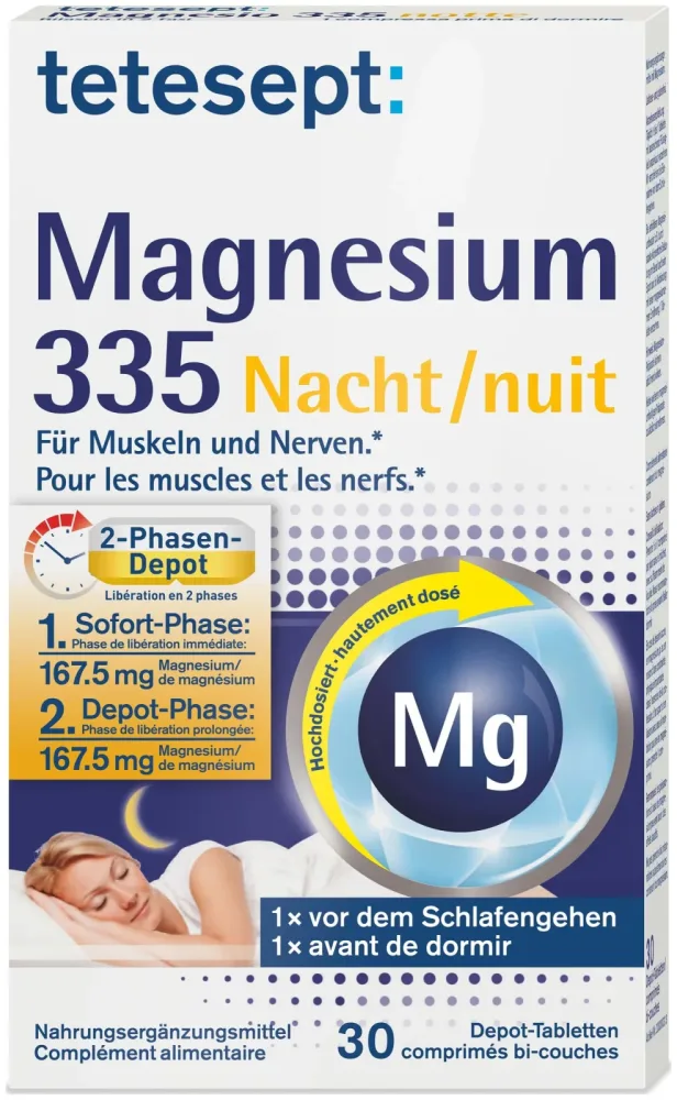 Tetesept Magnesium 335 Nacht Depot 30 Stück