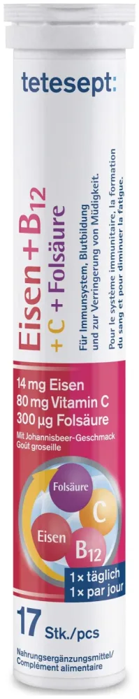 tetesept Eisen + B12 Brausetabletten