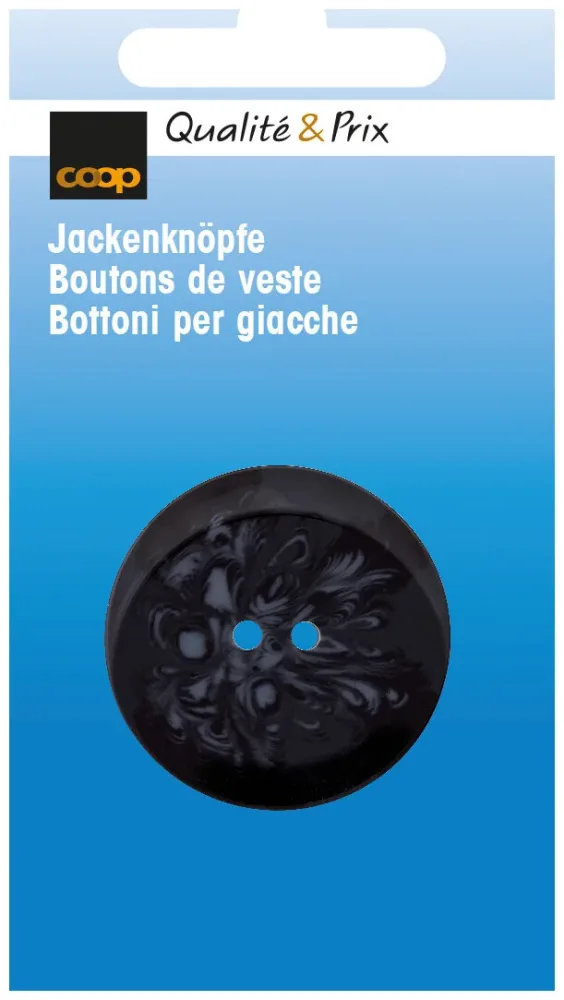 Coop Blusenknopf Öse schwarz 38 mm 1 Stk.