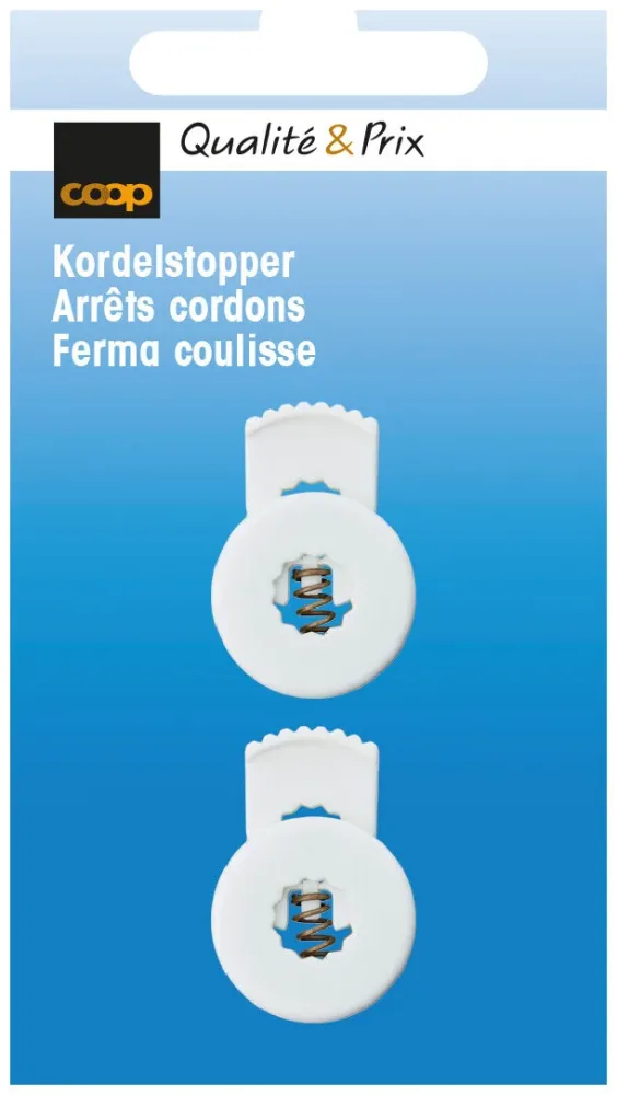 Coop Kordelstopper weiss 25 mm 2 Stk.