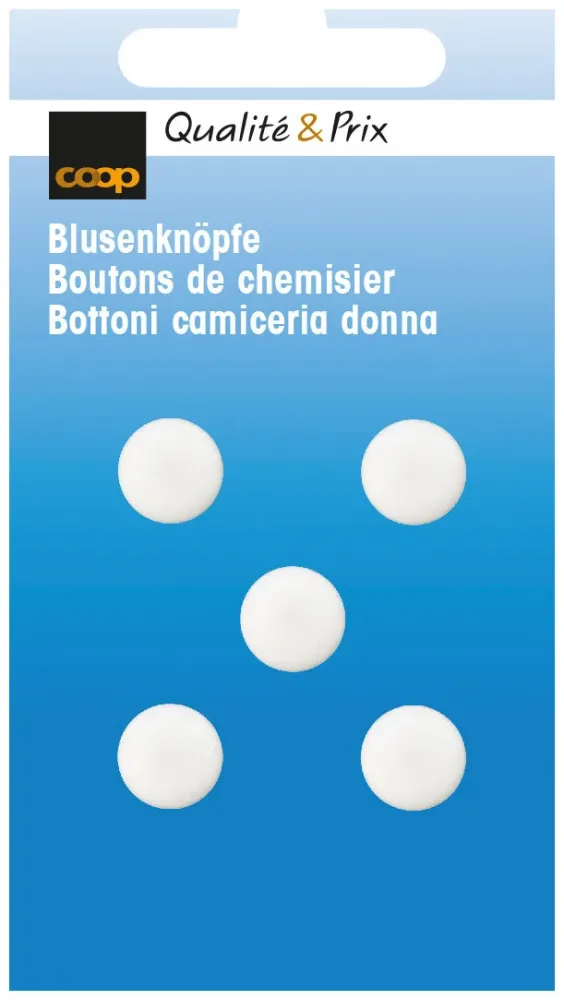 Coop Blusenknopf Öse weiss 10mm 5Stk.