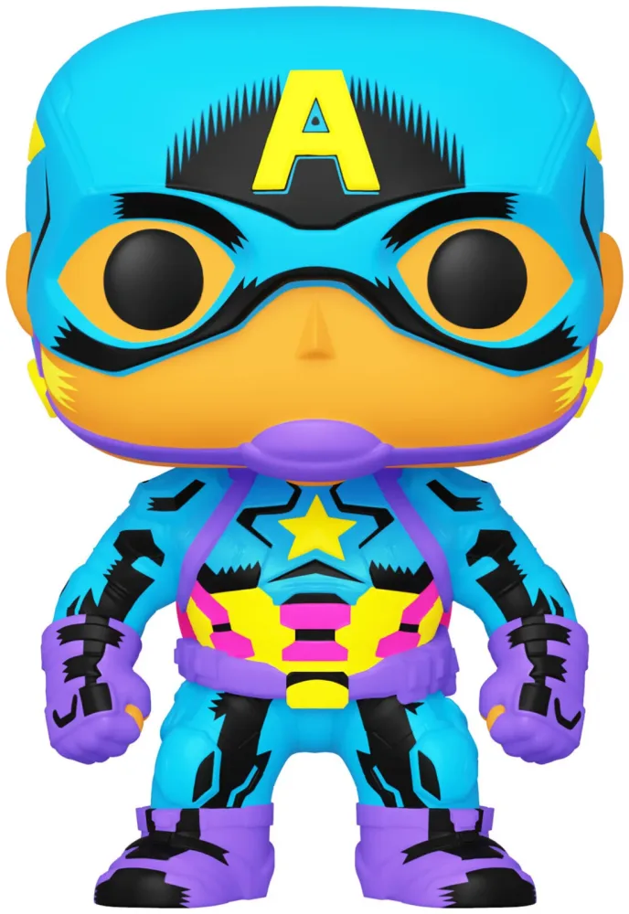 Funko POP Marvel: Black Light- Captain America