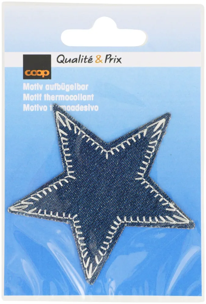 Coop Applikation Stern Jeans mittelblau