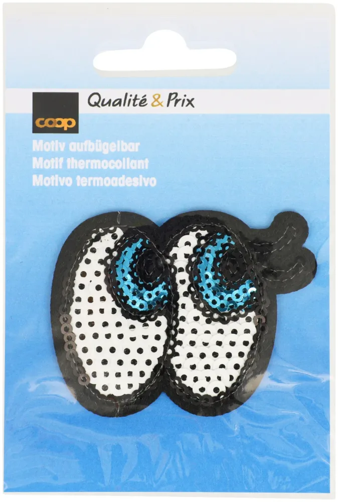 Coop Applikation Augen aus Pailetten
