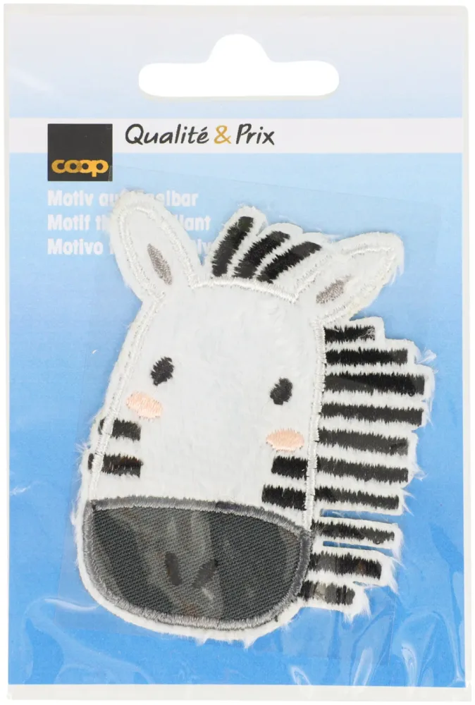 Coop Applikation Zebra Kopf