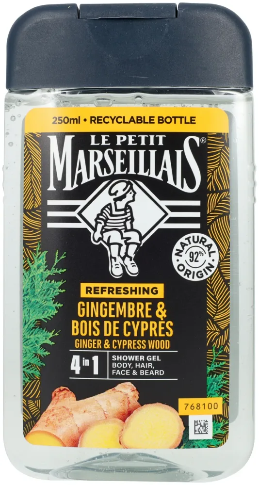 Le Petit Marseillais - Männerdusschgel Cyrpresse & Ingwer, 250 ml