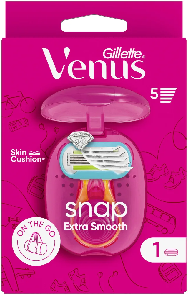 Venus Gillette Rasierer Extra Smooth Snap mit 1 Klinge Travel Size