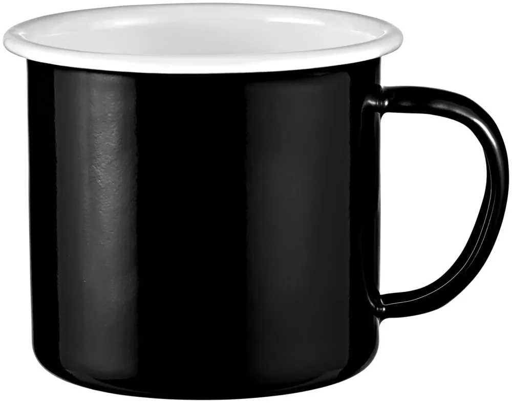 À Table! Henkeltasse Eisenstahl mit Emaille-Beschichtung schwarz, 0.35l