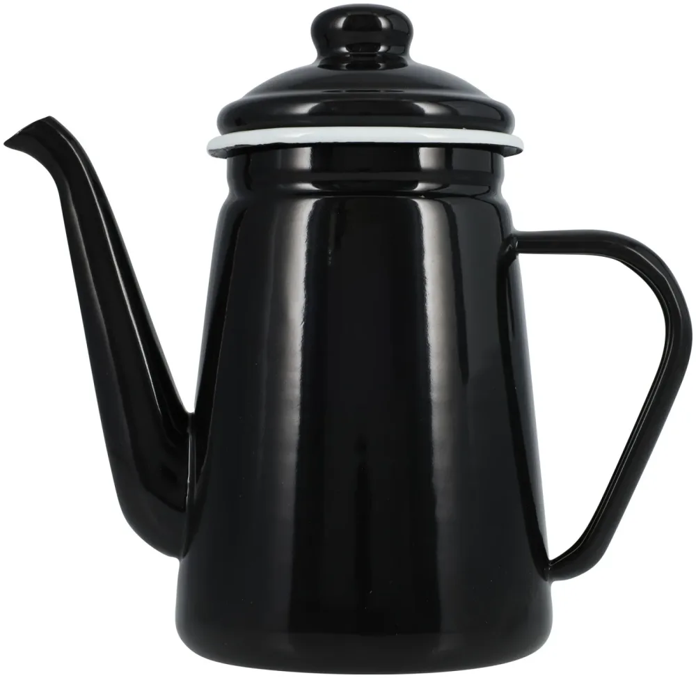 À Table! Teekanne schwarz 1.0l, aus Eisenstahl mit Emaille-Beschichtung