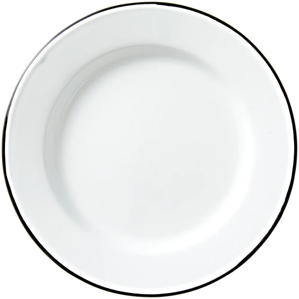 À Table! Teller Eisenstahl mit Emaille-Beschichtung schwarz